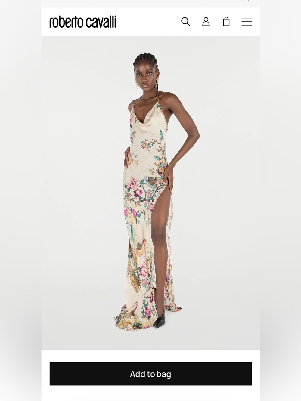 NWT Roberto Cavalli Maxi Silk Printed Dress - Picture 2 of 9